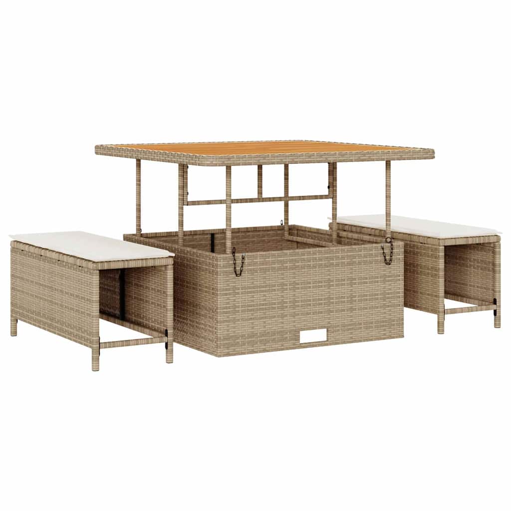 vidaXL Σετ Καναπέ Κήπου 11 pcs Μπεζ και Κρέμα 100 x 100 x 71 cm