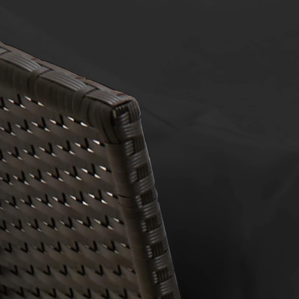 vidaXL Καναπές Κήπου Μαύρος από Συνθετικό Ρατάν με Μαξιλάρια