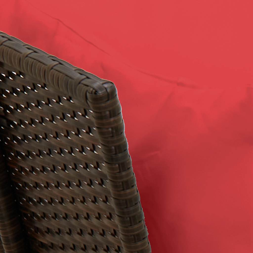 vidaXL Καναπές κήπου με Μαξιλάρια Καφέ από Συνθετικό Ρατάν