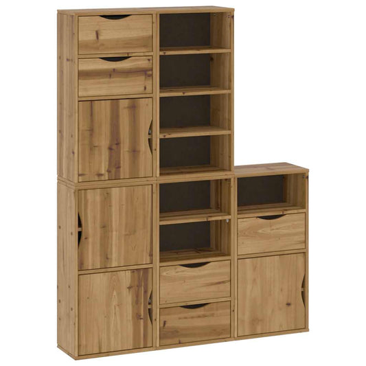 vidaXL Πλαϊνά ντουλάπια 5 τεμ. ODDA 40x24x79 εκ. από Μασίφ Ξύλο Πεύκου