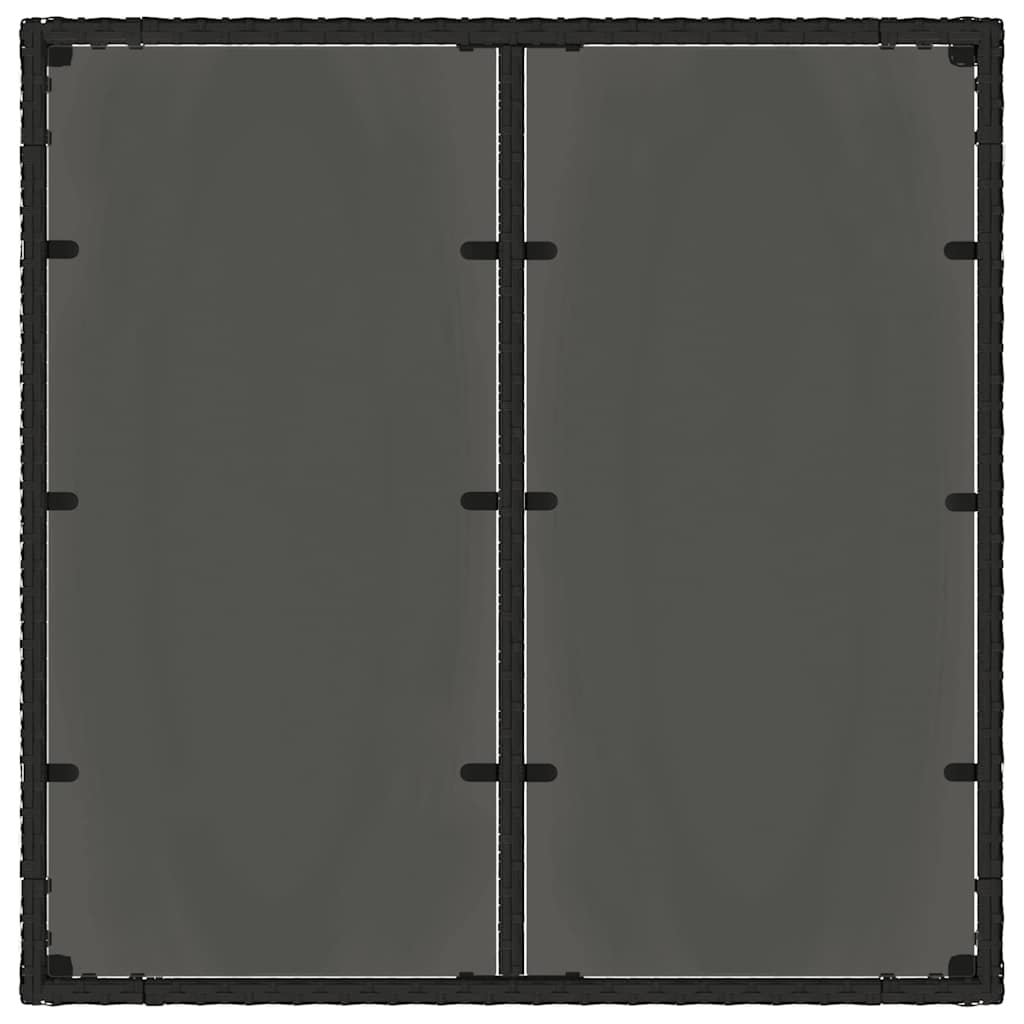 vidaXL 3 Τεμαχίων Σετ Τραπεζαρίας Κήπου Μαύρο Πολυ Ρατάν