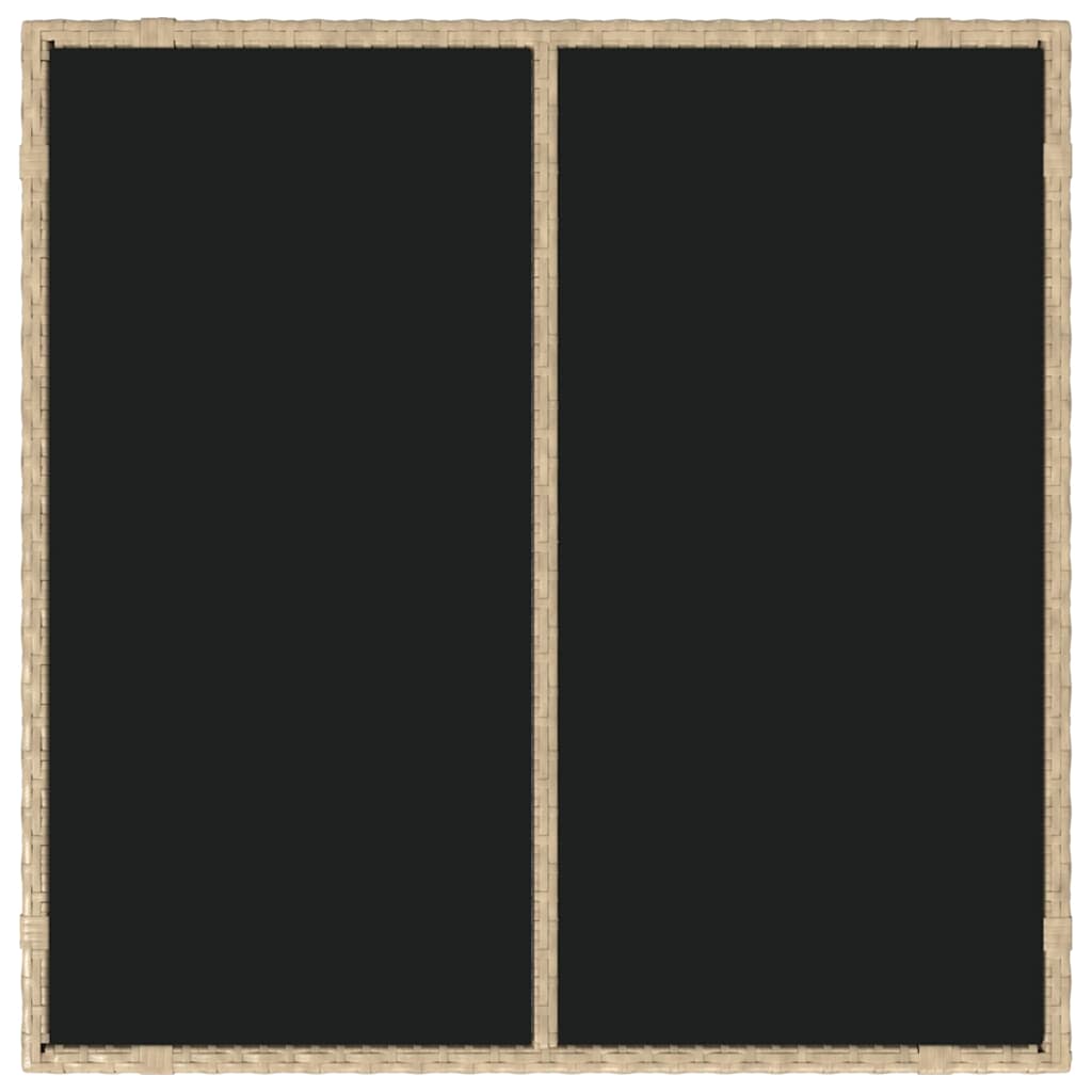 vidaXL Σετ Τραπεζαρίας Κήπου 3 τεμαχίων Μπεζ Πολυ Ρατάν