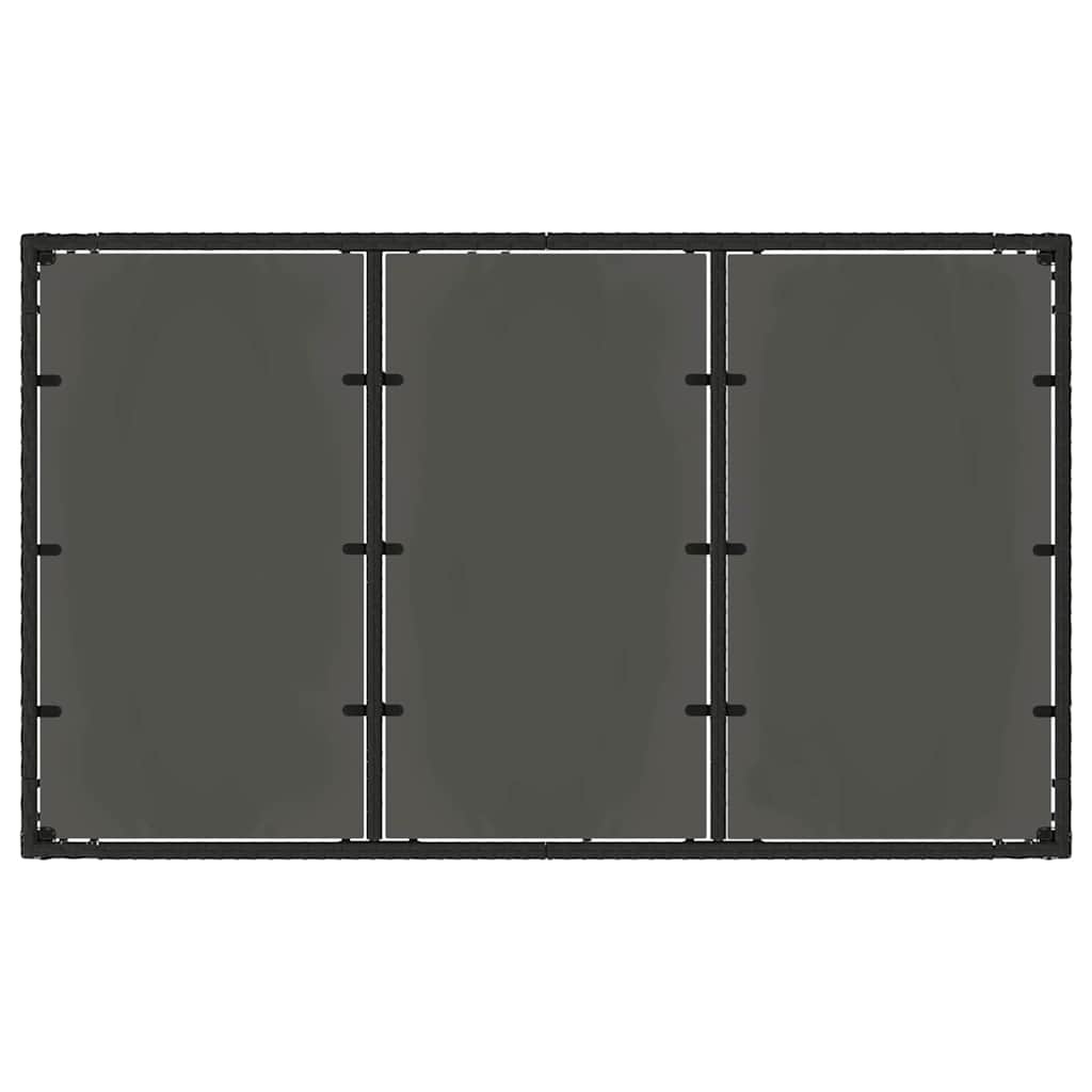 Σετ 5 Τεμαχίων Εξωτερικής Τραπεζαρίας vidaXL Μαύρο Πολυ Ράταν