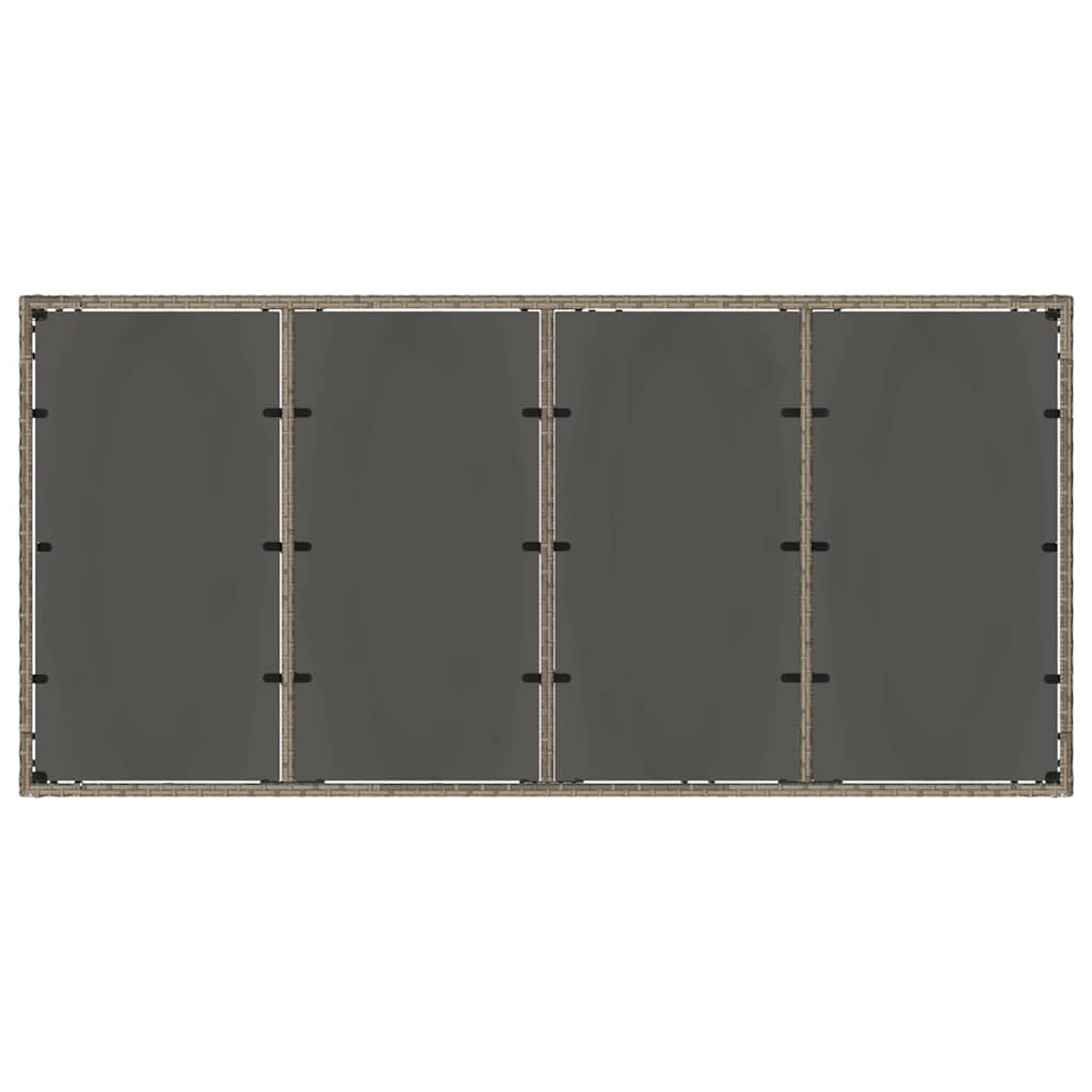 vidaXL 9 Τεμαχίων Σετ Εξωτερικής Τραπεζαρίας Γκρι Πολυ Ρατάν