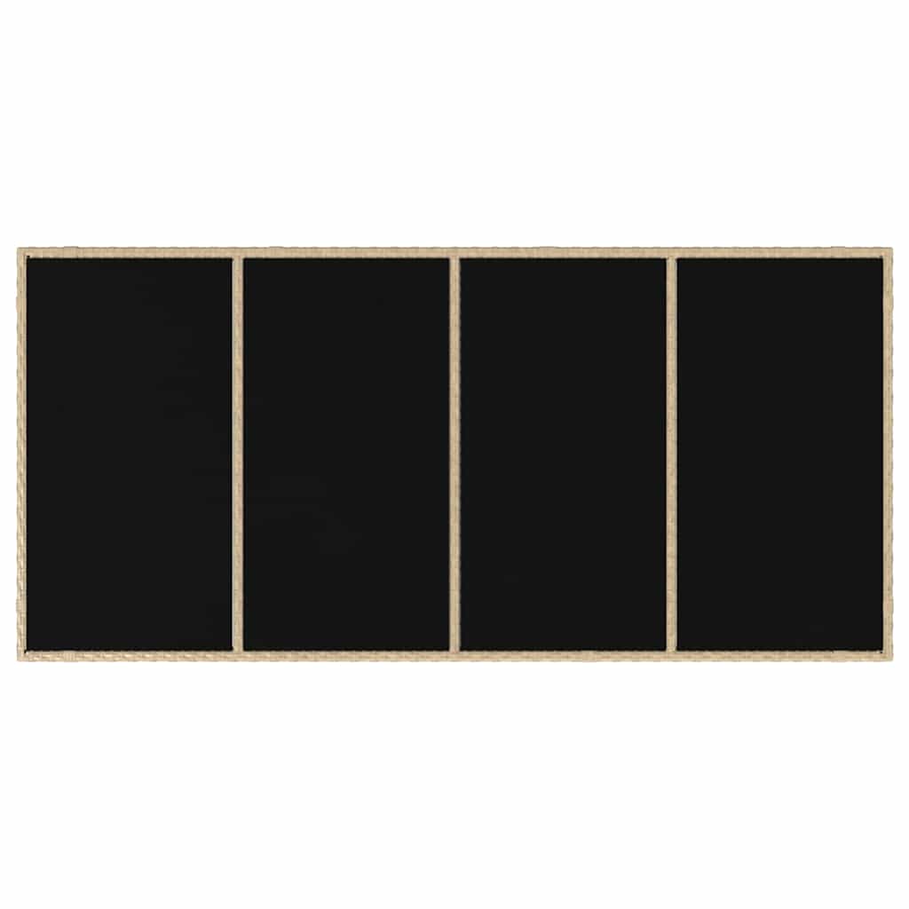 vidaXL Σετ Τραπεζαρίας Κήπου 9 Τεμαχίων Μπεζ Πολυ Ρατάν