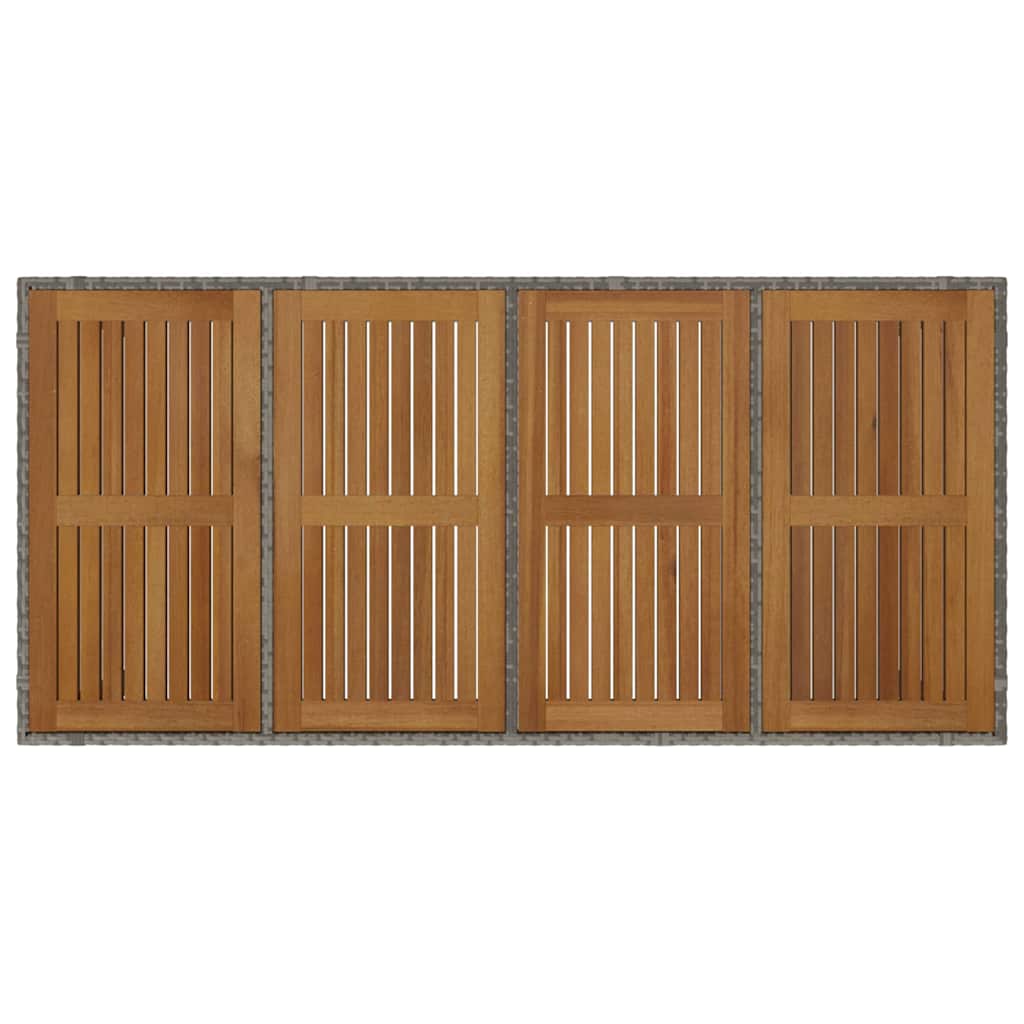 Σετ Τραπεζαρίας Κήπου vidaXL 9 Τεμαχίων Γκρι Πολυ Ρατάν