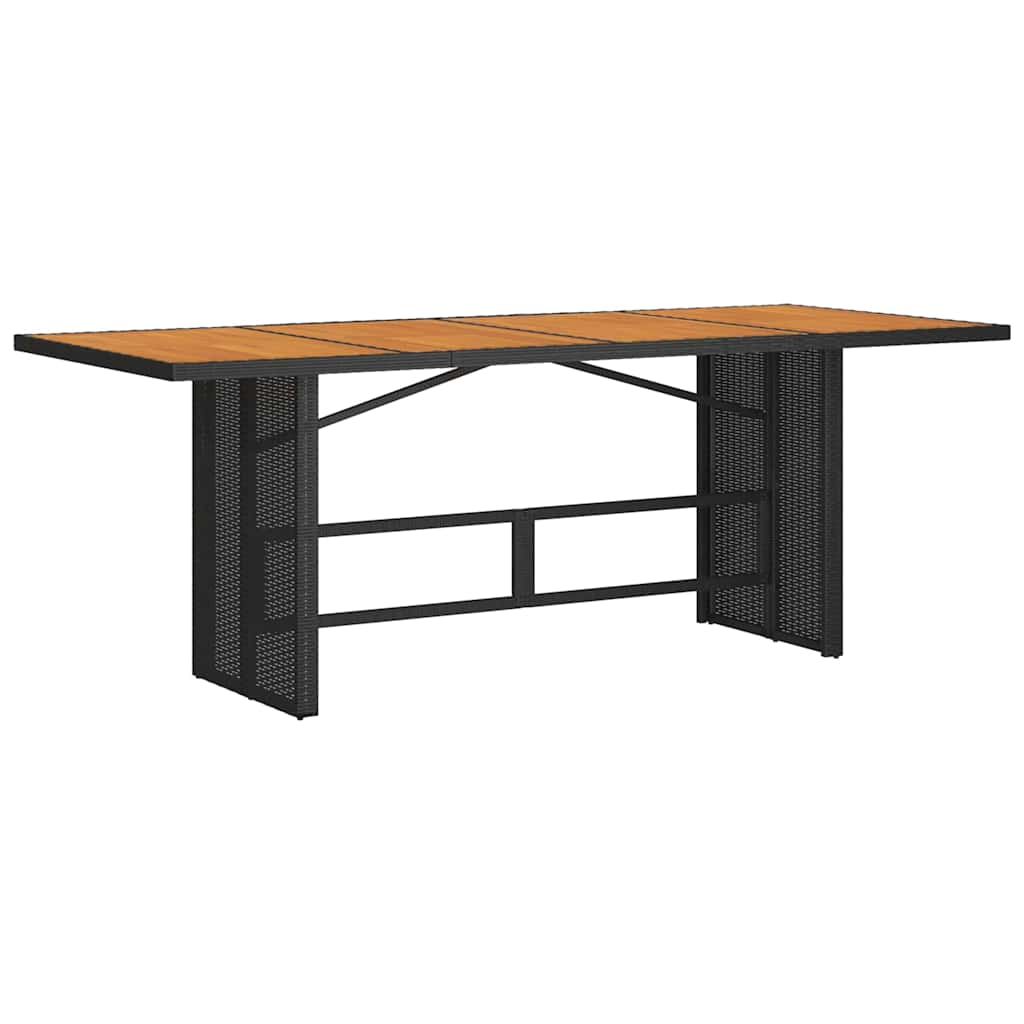 σετ τραπεζαρίας κήπου 9 τεμαχίων vidaXL μαύρο πολυρατάν