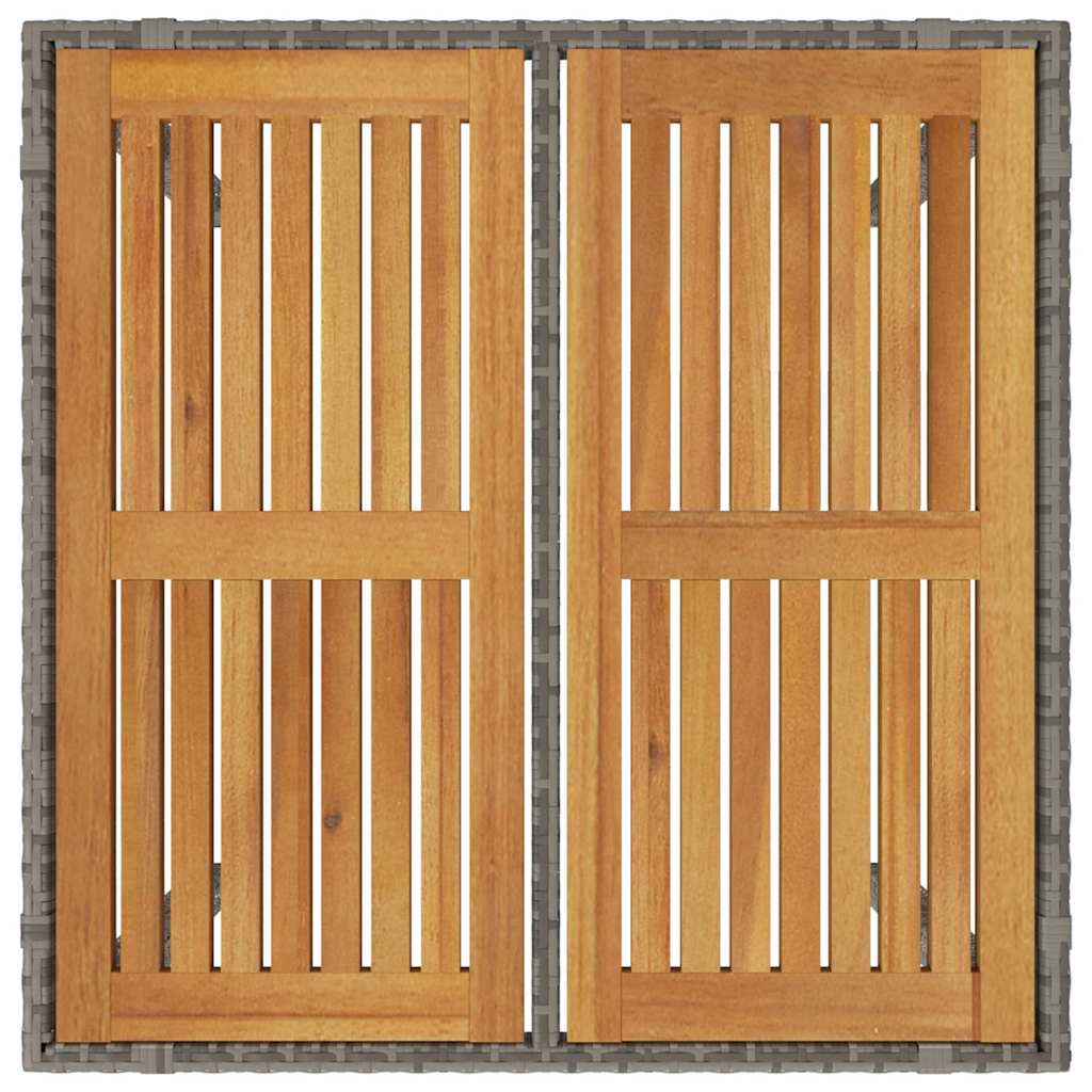 vidaXL Σετ τραπεζαρίας κήπου 5 κομματιών γκρι πολυρατάν ακακίας