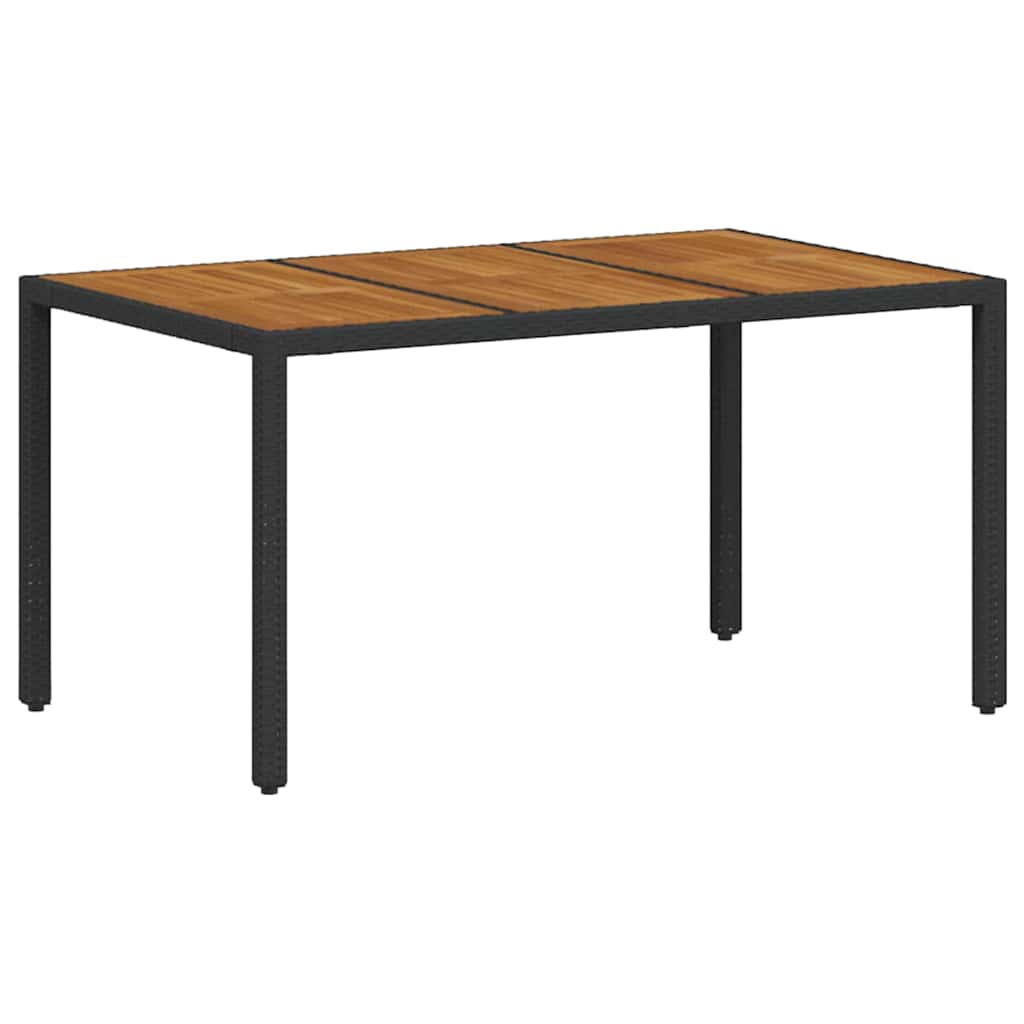 vidaXL Σετ Τραπεζαρίας Κήπου 7 Τεμαχίων Μαύρο Πολυπροπυλένιο Ακακίας