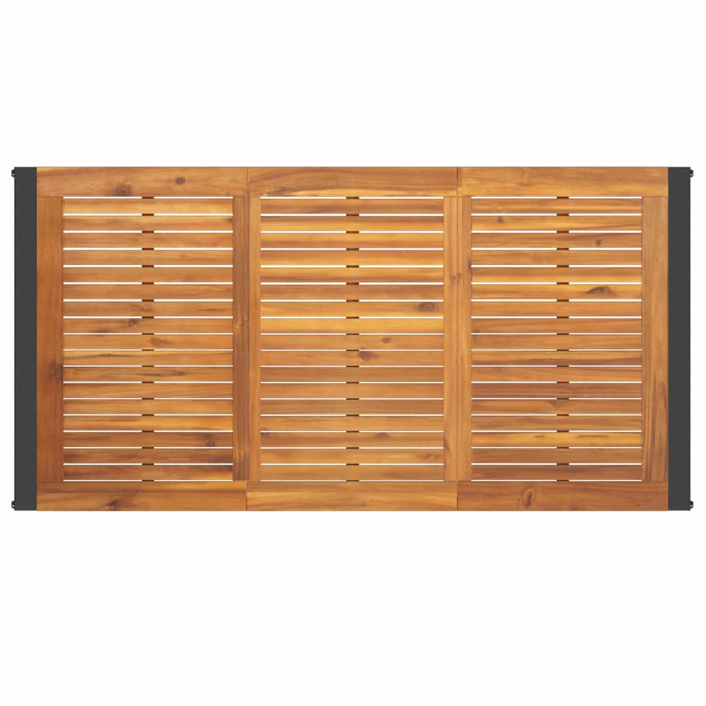 vidaXL Σέτ φαγητού για κήπο 5 pcs Γκρι και Καφέ συνθετικό ρατάν