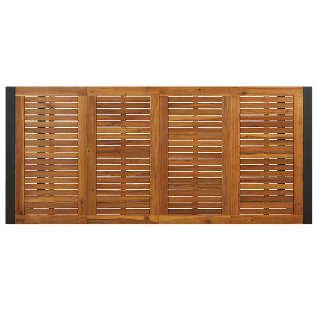 vidaXL Σέτ φαγητού για κήπο 7 pcs Γκρι και Καφέ συνθετικό ρατάν