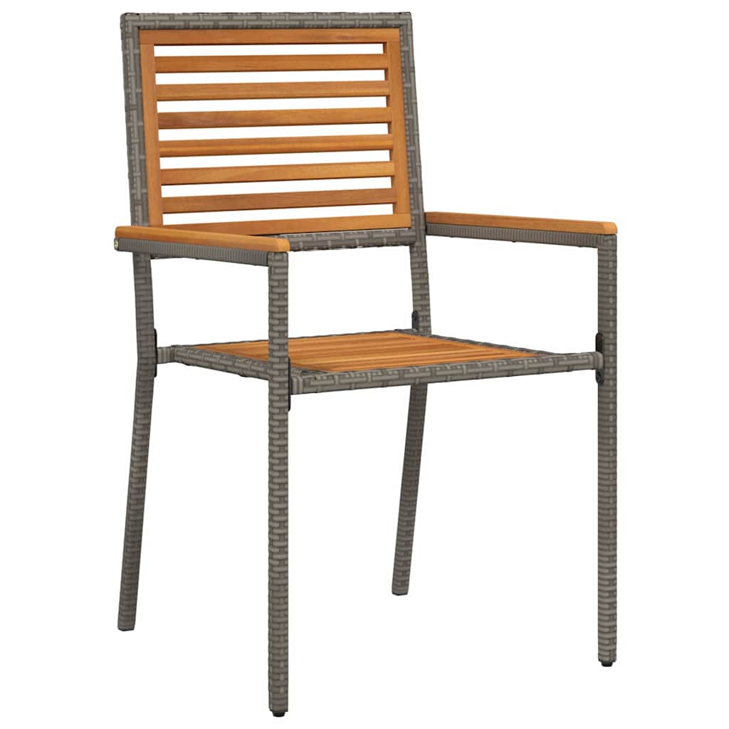 vidaXL Σετ Φαγητού Κήπου 5 pcs Γκρι 85 x 85 x 74 cm Ξύλο & Μέταλλο