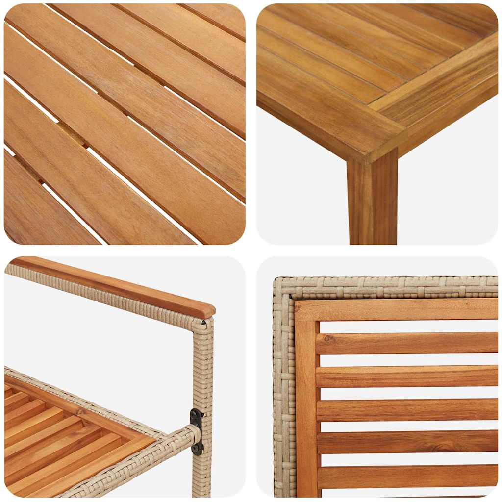 vidaXL Σετ Εξωτερικής Τραπεζαρίας 5 pcs Μπεζ 85 x 85 x 74 cm