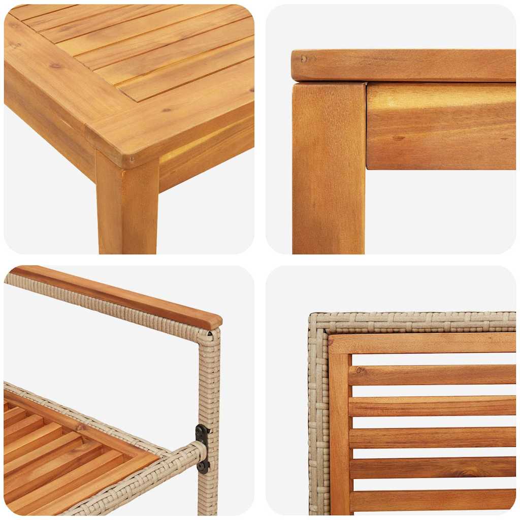 vidaXL Σετ τραπεζαρίας κήπου 5 pcs Μπεζ 110 x 110 x 75 cm