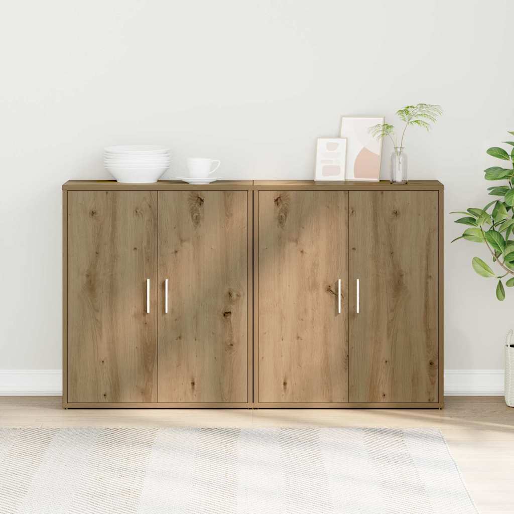 vidaXL Highboard 2 pcs artisan δρυς 60 x 31 x 70 εκ Επεξεργασμένο ξύλο