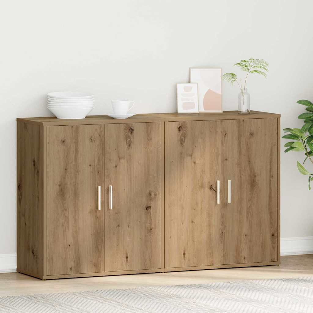 vidaXL Highboard 2 pcs artisan δρυς 60 x 31 x 70 εκ Επεξεργασμένο ξύλο