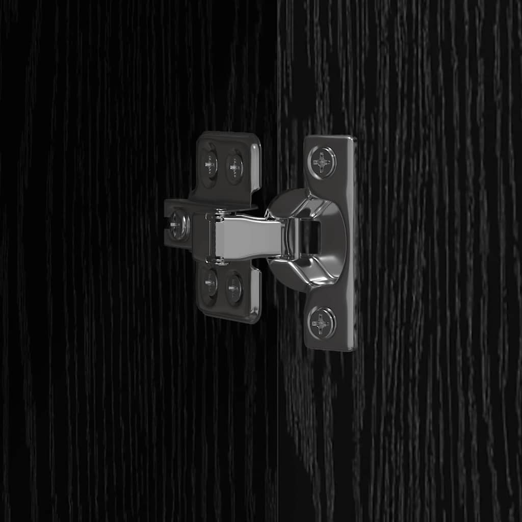 vidaXL Υψηλή Καρτέλα Μαύρης Οξιάς - 60 x 32 x 153 εκ. - Επεξεργασμένο ξύλο