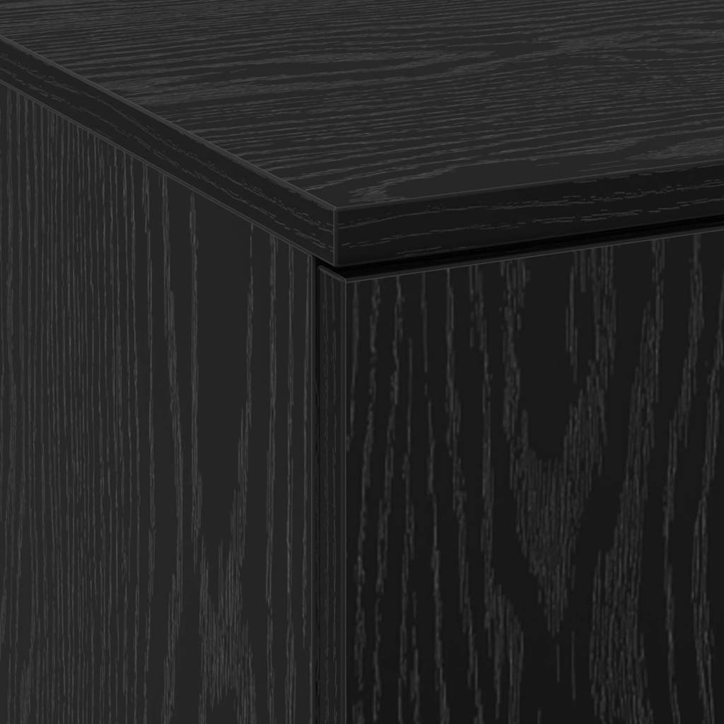 vidaXL Highboard Μαύρη δρυς 60 x 35 x 180 εκατοστά Επεξεργασμένο ξύλο