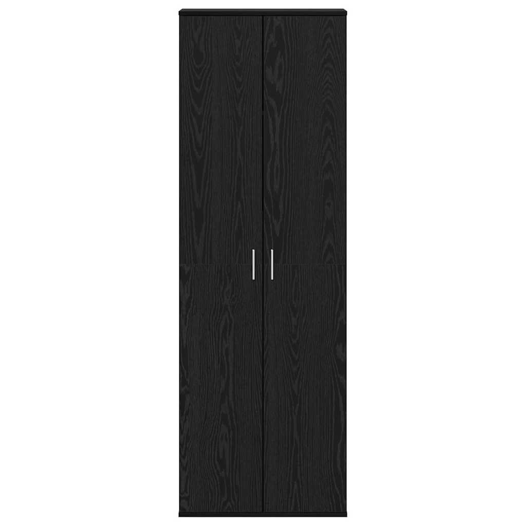 vidaXL Highboard Μαύρη δρυς 60 x 35 x 180 εκατοστά Επεξεργασμένο ξύλο