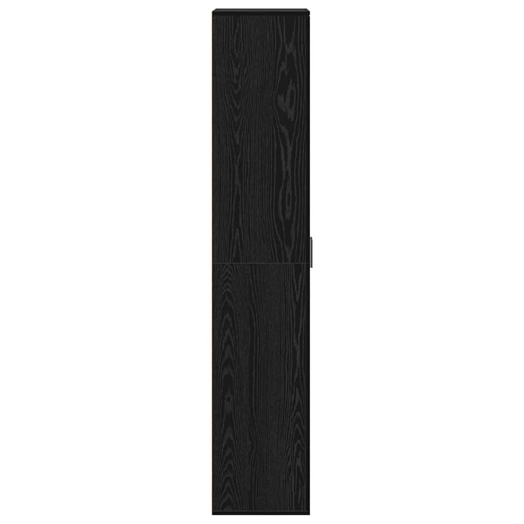 vidaXL Highboard Μαύρη δρυς 60 x 35 x 180 εκατοστά Επεξεργασμένο ξύλο
