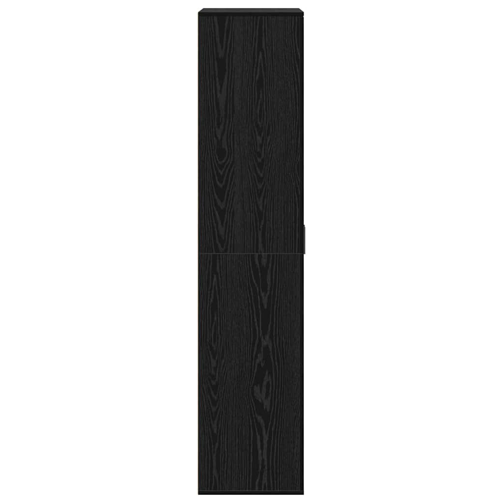 vidaXL Highboard Μαύρη Δρυς 80x39x178 εκ. από Μοριοσανίδες