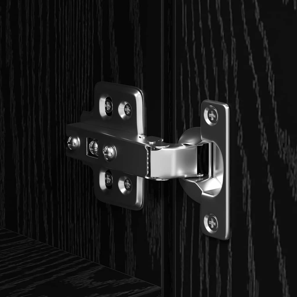 vidaXL Υψηλός μπουφές Μαύρος Δρυός 40x42.5x185 εκ Επεξεργασμένο Ξύλο