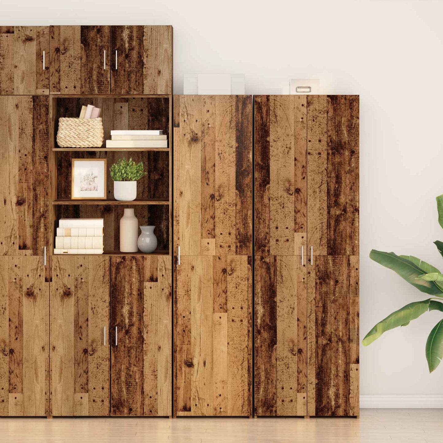 vidaXL Highboard Παλιό ξύλο 45 x 42,5 x 185 εκ.