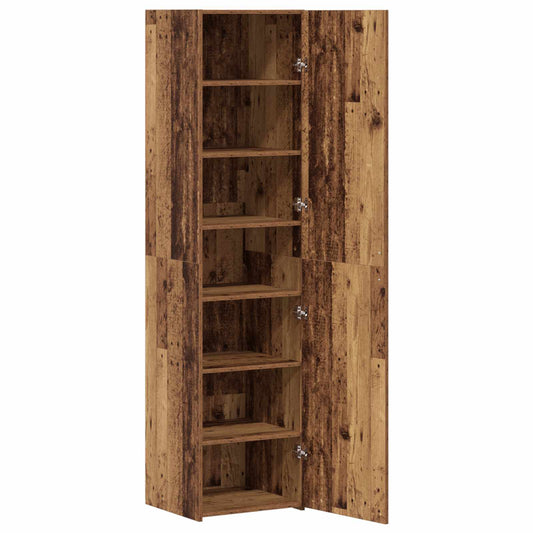vidaXL Highboard Παλιό ξύλο 45 x 42,5 x 185 εκ.