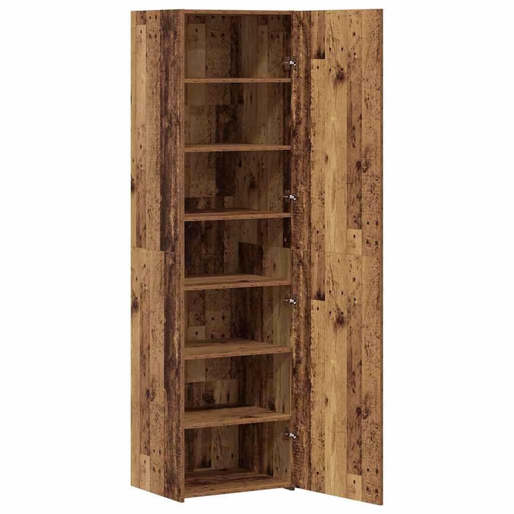 vidaXL Highboard Παλαιό ξύλο 50 x 42.5 x 185 εκ. Επεξεργασμένο ξύλο