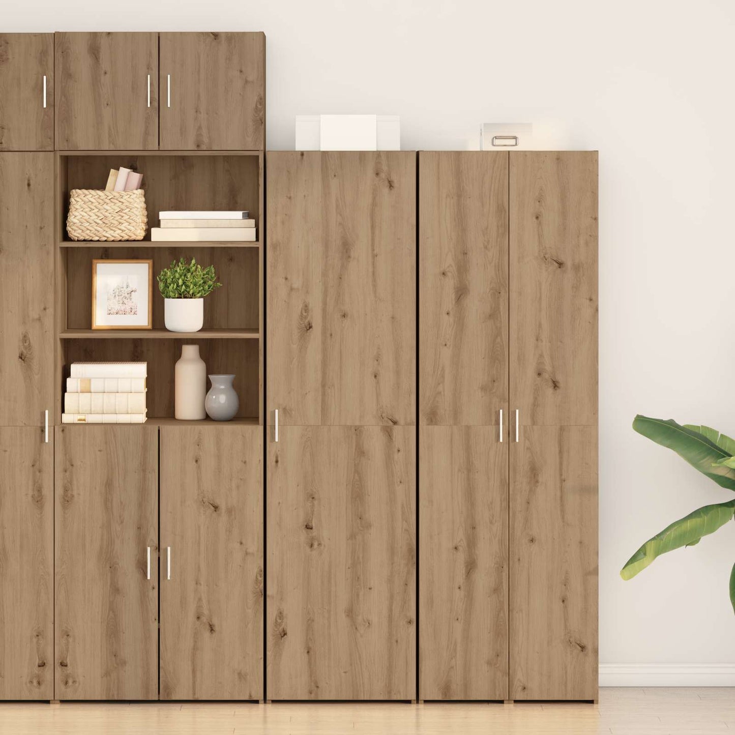 vidaXL Highboard 2 pcs Artisan Oak 50 x 42,5 x 185 εκ.