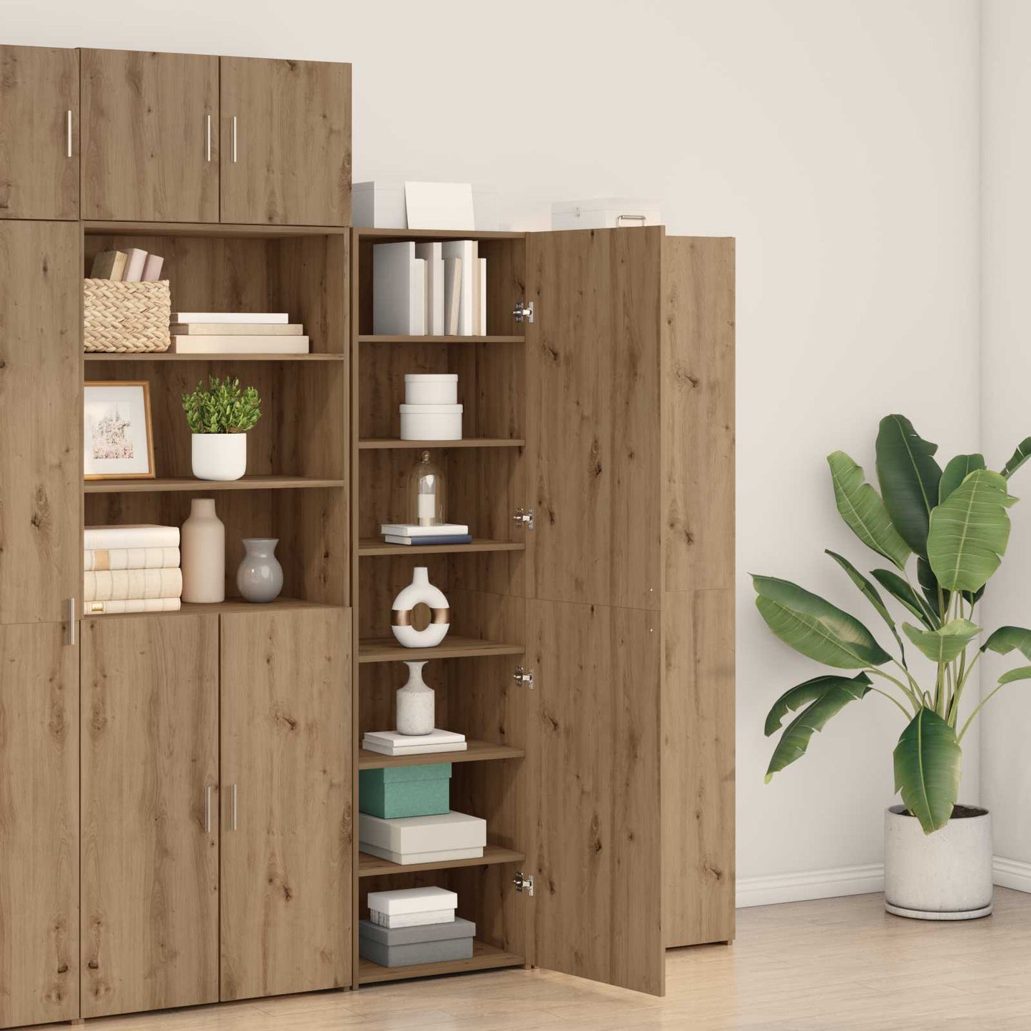 vidaXL Highboard 2 pcs Artisan Oak 50 x 42,5 x 185 εκ.