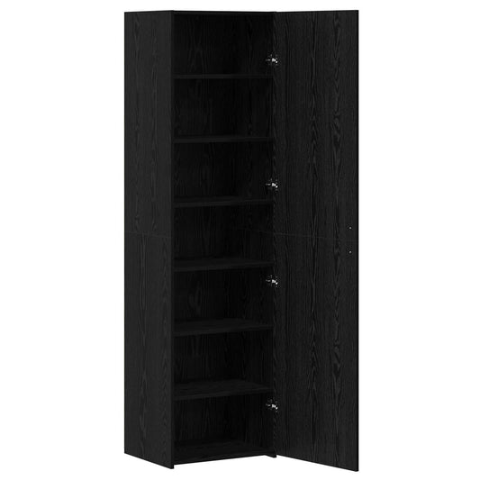 vidaXL Highboard 2 pcs Μαύρη Οξυά 50 x 42,5 x 185 εκ.