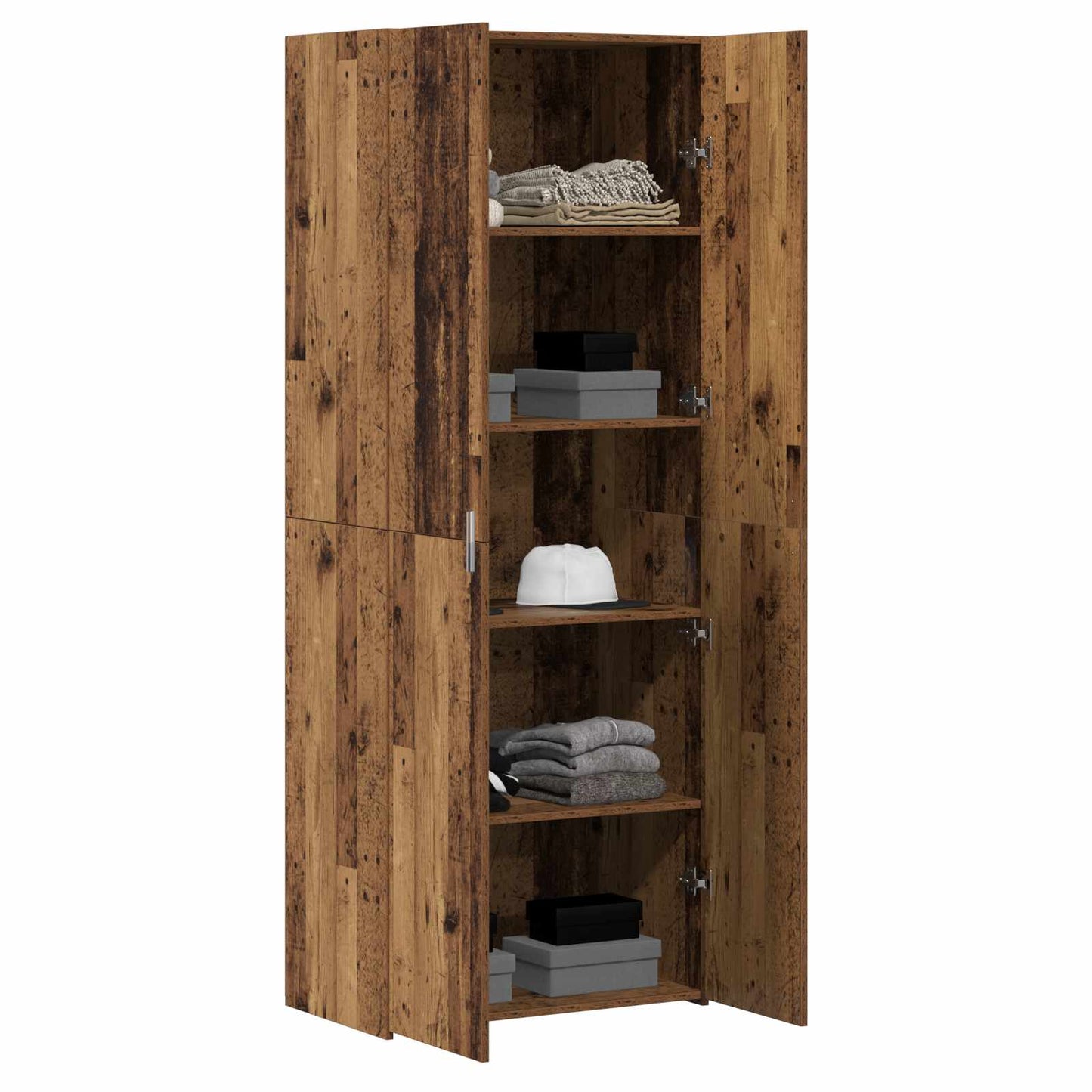vidaXL Highboard 2 pcs Παλιό ξύλο 70 x 42,5 x 185 εκ