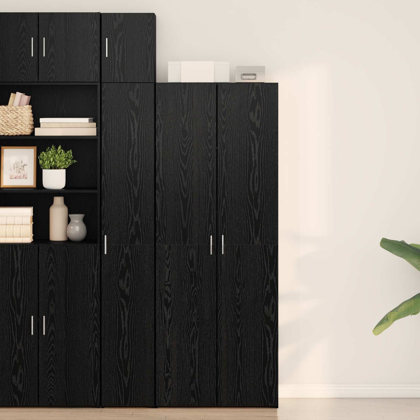 vidaXL Υψηλό Γραφείο Μαύρης Βελανιδιάς 70x42.5x185 εκ. Επεξεργασμένο Ξύλο