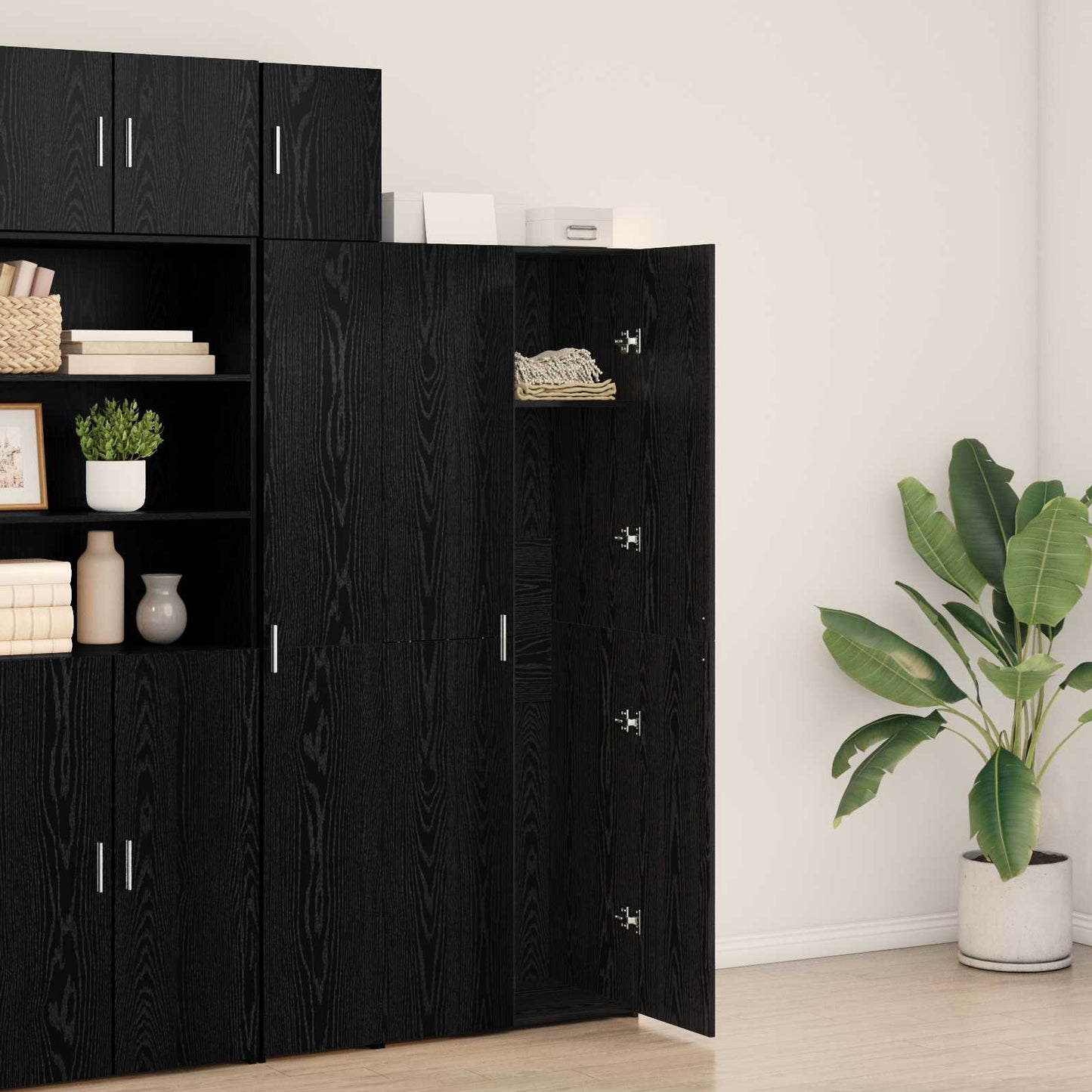 vidaXL Υψηλό Γραφείο Μαύρης Βελανιδιάς 70x42.5x185 εκ. Επεξεργασμένο Ξύλο