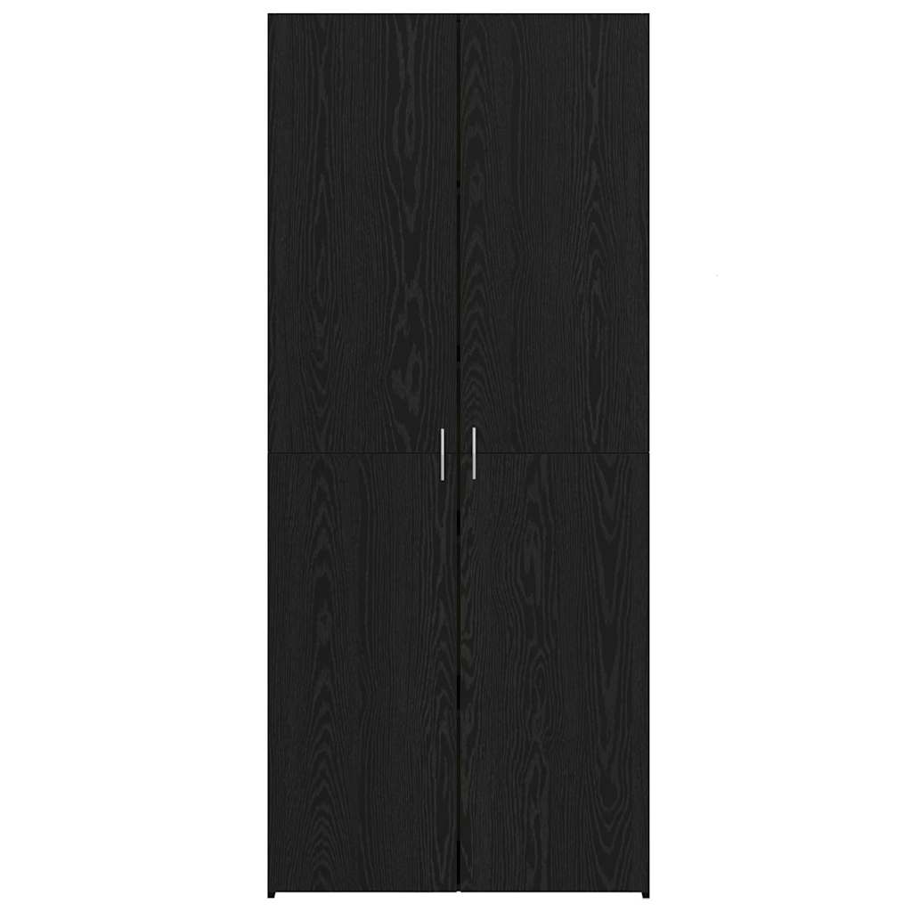 vidaXL Highboard Μπουφές Μαύρος Δρυός 40x42.5x185 εκ Επεξεργασμένου Ξύλου
