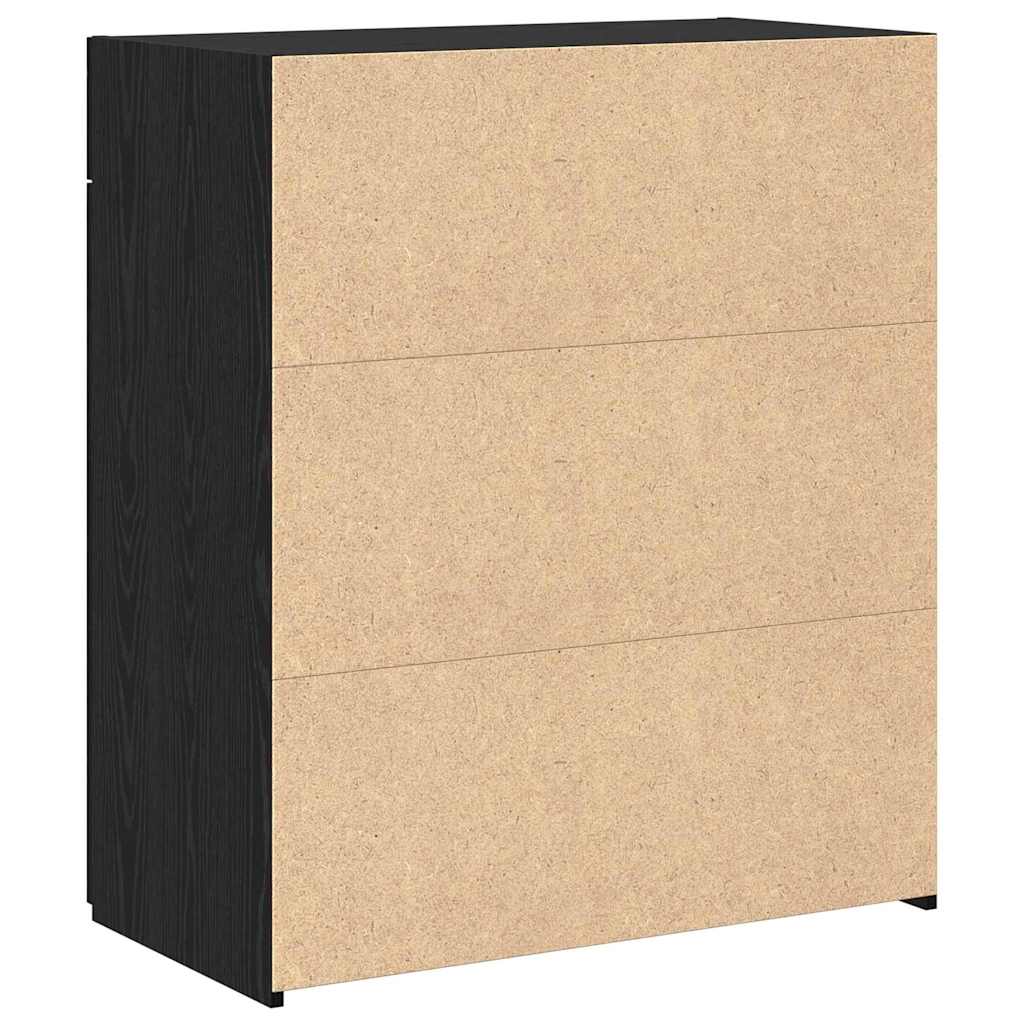 vidaXL ντουλάπα αποθήκευσης Μαύρης Δρυς 80x42.5x93.5 εκ Επεξεργασμένο Ξύλο