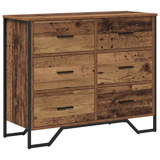 vidaXL Κουτί με Συρτάρια Παλιού Ξύλου 91x35.5x74.5 εκ Επεξεργασμένο Ξύλο