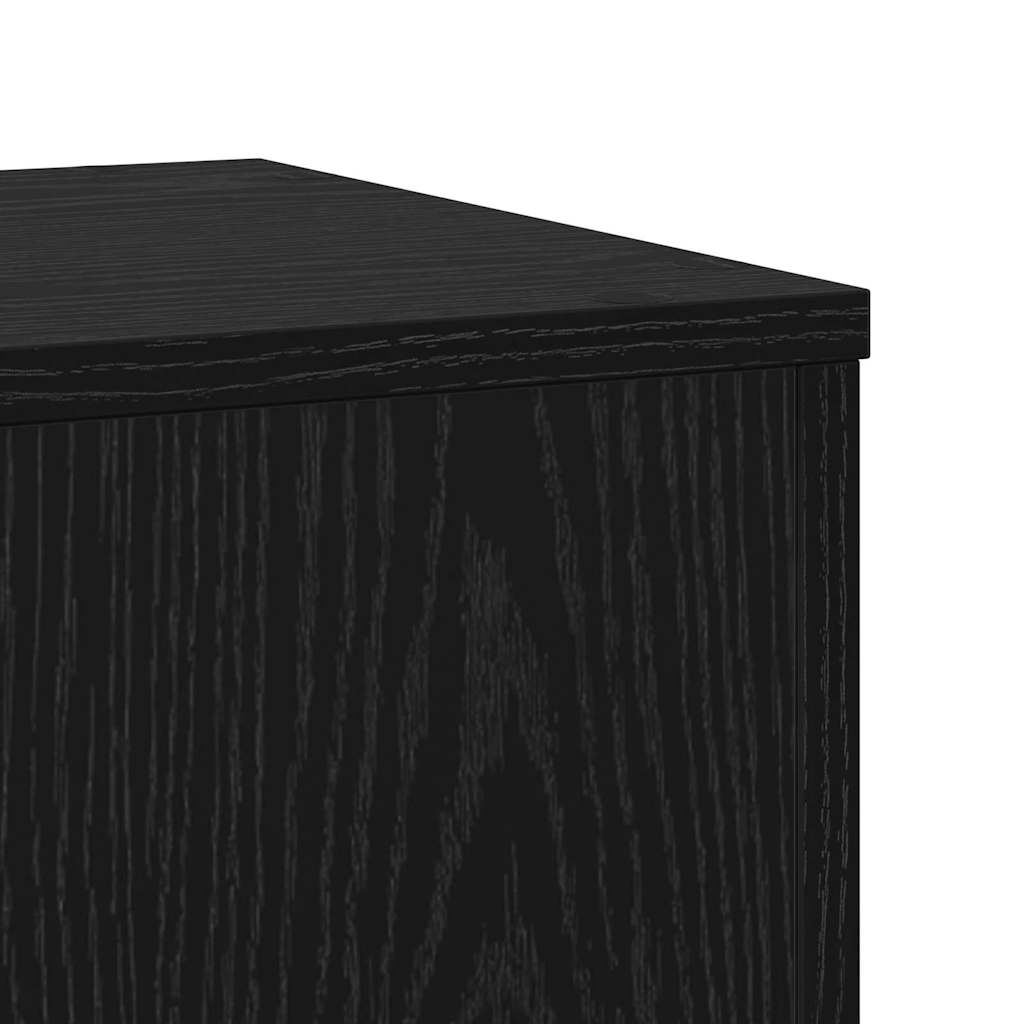 vidaXL Βάση φυτών 2 pcs Μαύρη δρυς 33 x 33 x 100 cm Επεξεργασμένο ξύλο