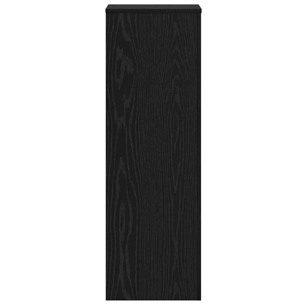 vidaXL Βάση φυτών 2 pcs Μαύρη δρυς 33 x 33 x 100 cm Επεξεργασμένο ξύλο