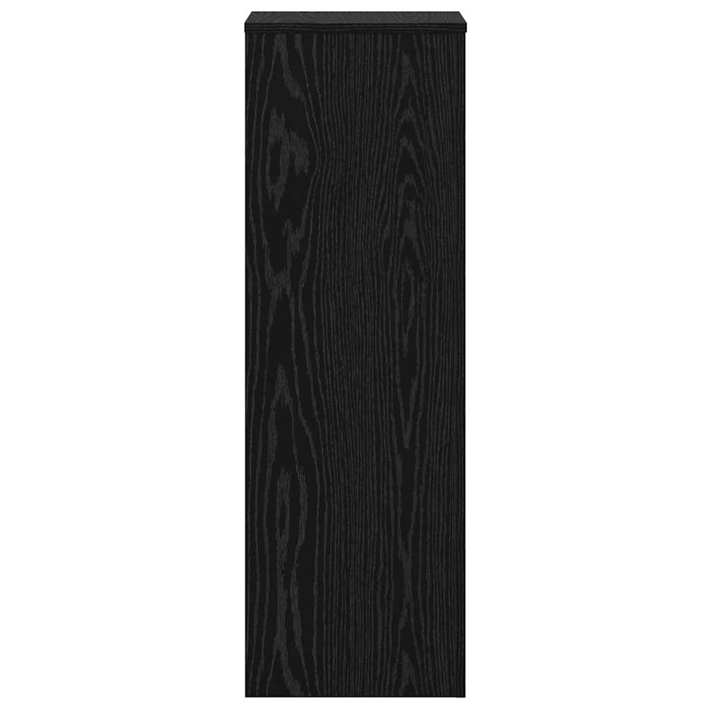 vidaXL Βάση φυτών 2 pcs Μαύρη δρυς 33 x 33 x 100 cm Επεξεργασμένο ξύλο