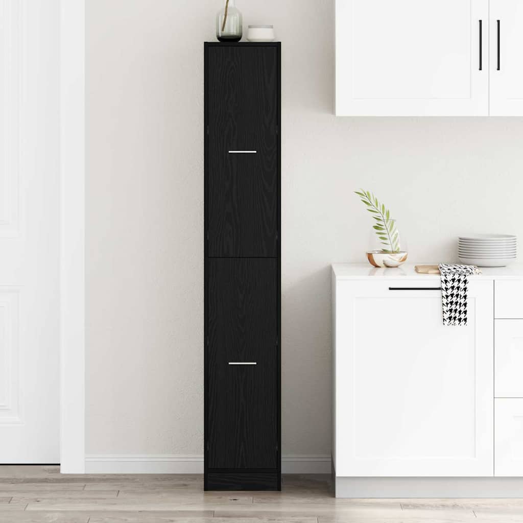 vidaXL Φαρμακοποιϊκή Ντουλάπα Μαύρη δρυς 30 x 41 x 174.5 εκ.