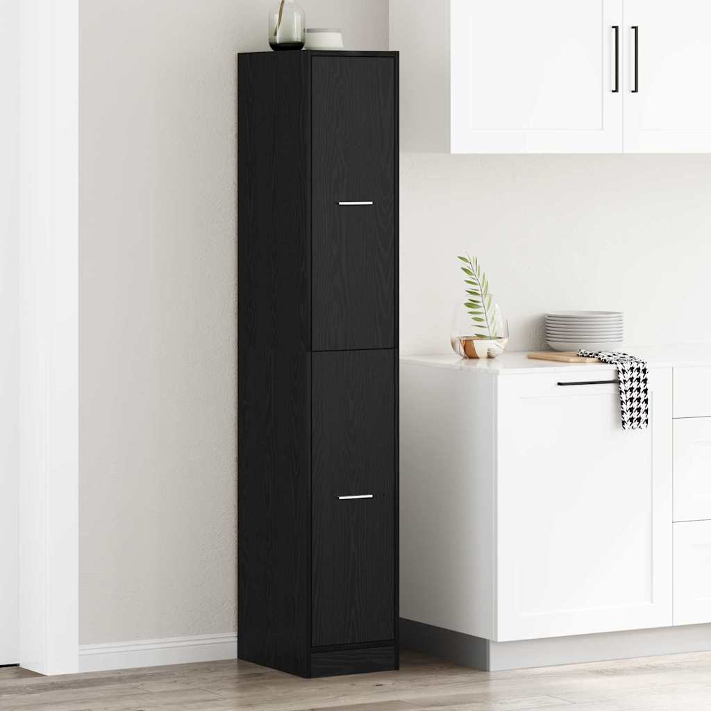 vidaXL Φαρμακοποιϊκή Ντουλάπα Μαύρη δρυς 30 x 41 x 174.5 εκ.