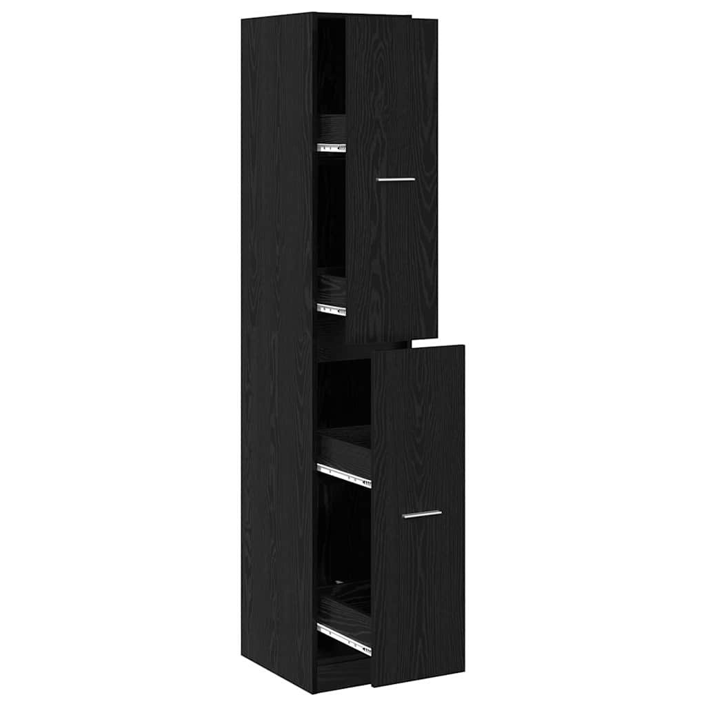 vidaXL Φαρμακοποιϊκή Ντουλάπα Μαύρη δρυς 30 x 41 x 174.5 εκ.