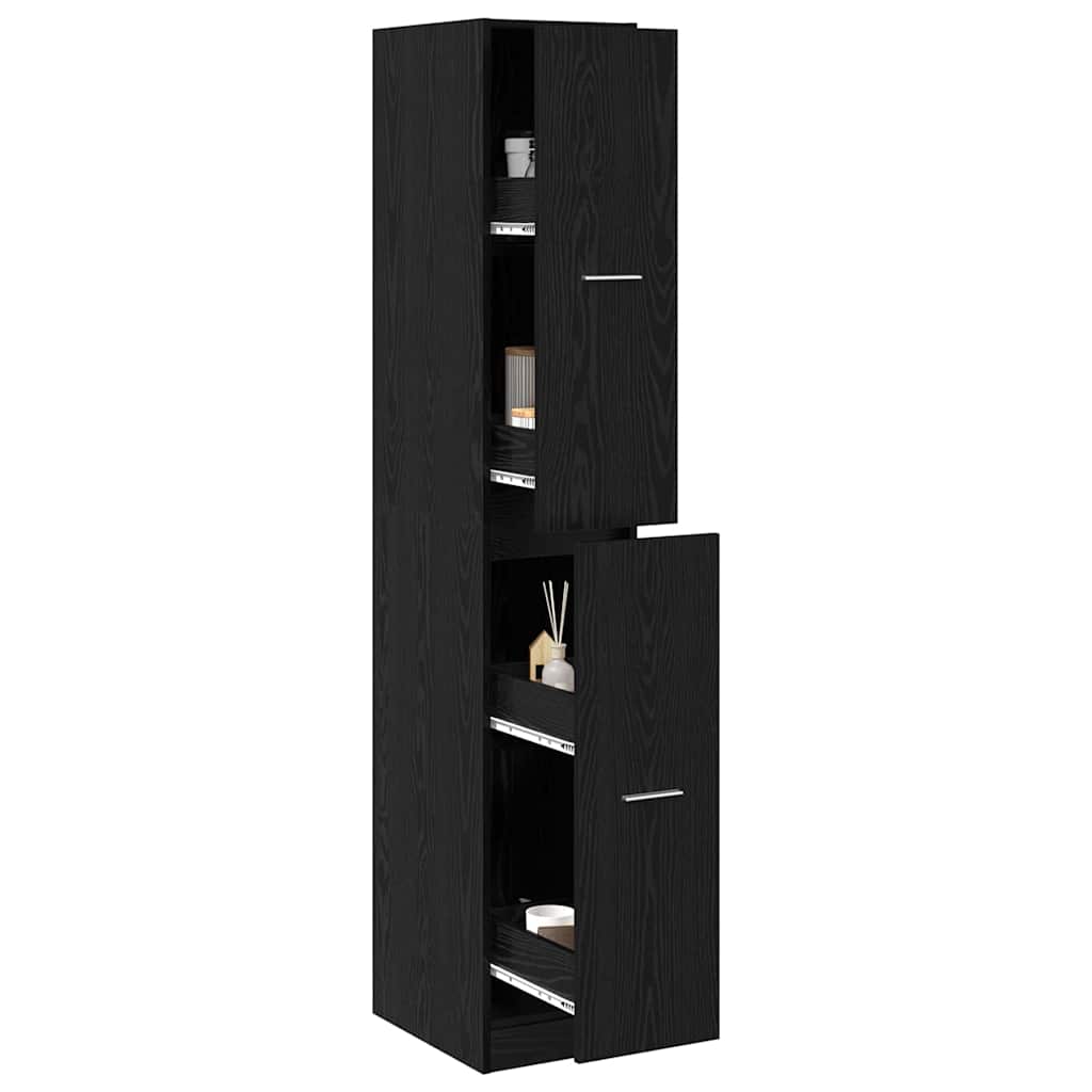 vidaXL Φαρμακοποιϊκή Ντουλάπα Μαύρη δρυς 30 x 41 x 174.5 εκ.