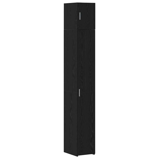 vidaXL Slim Storage Cabinet Μαύρος Δρυς 30x42.5x225 cm Επεξεργασμένο Ξύλο