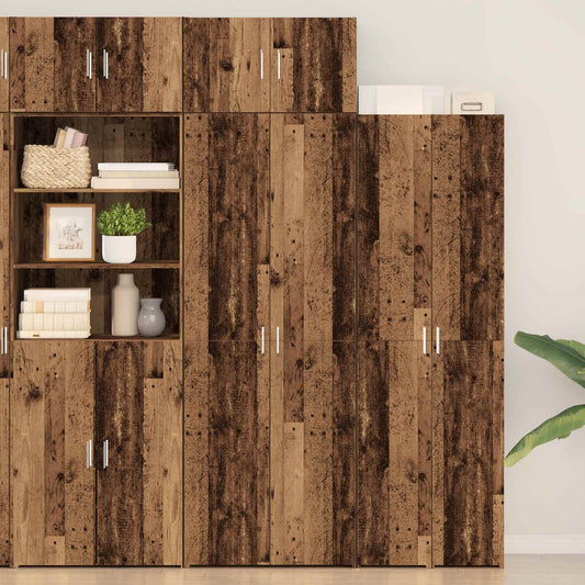 vidaXL Ντουλάπι αποθήκευσης 3 pcs Παλιό ξύλο