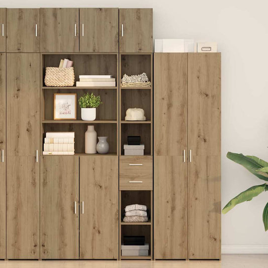 vidaXL Slim Storage Cabinet Δρυς 30x42.5x225 cm Επεξεργασμένο Ξύλο
