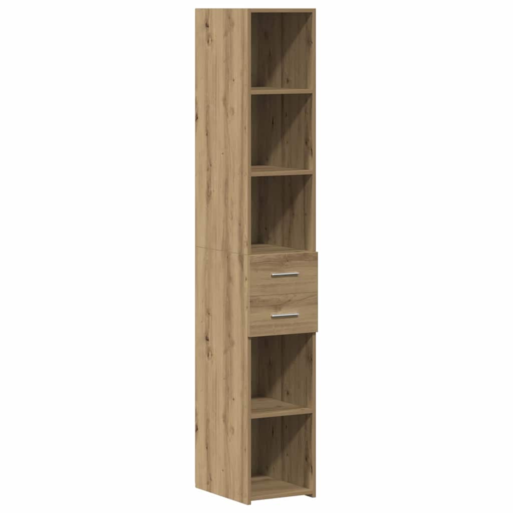 vidaXL Slim Storage Cabinet Δρυς 30x42.5x225 cm Επεξεργασμένο Ξύλο