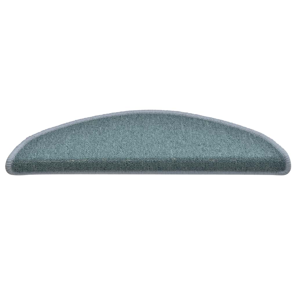 vidaXL Πατάκια Σκαλοπάτια 30 τεμ. 56x17x3 εκ. Θαλασσί Ημίκυκλα